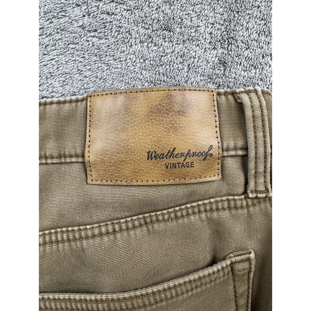 Weatherproof Vintage Men's Fleece Lined Tan Jeans Size 38x30 - Picture 5 of 11